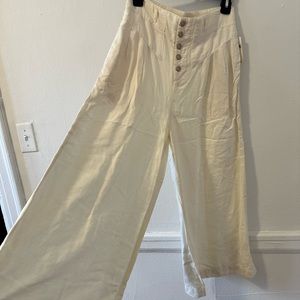 NWT linen wide leg pants